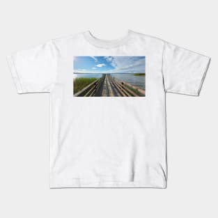 Pier on the lake Kids T-Shirt